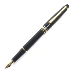 Pre-owned Montblanc Stainless Small Leather Goods Meisterstück Au585 Fountain Pen