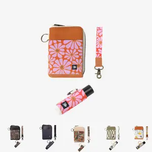 Thread Zipper Wallet, Wrist Lanyard & Lip Balm Holder 3-Piece Everyday Carry Bundle
