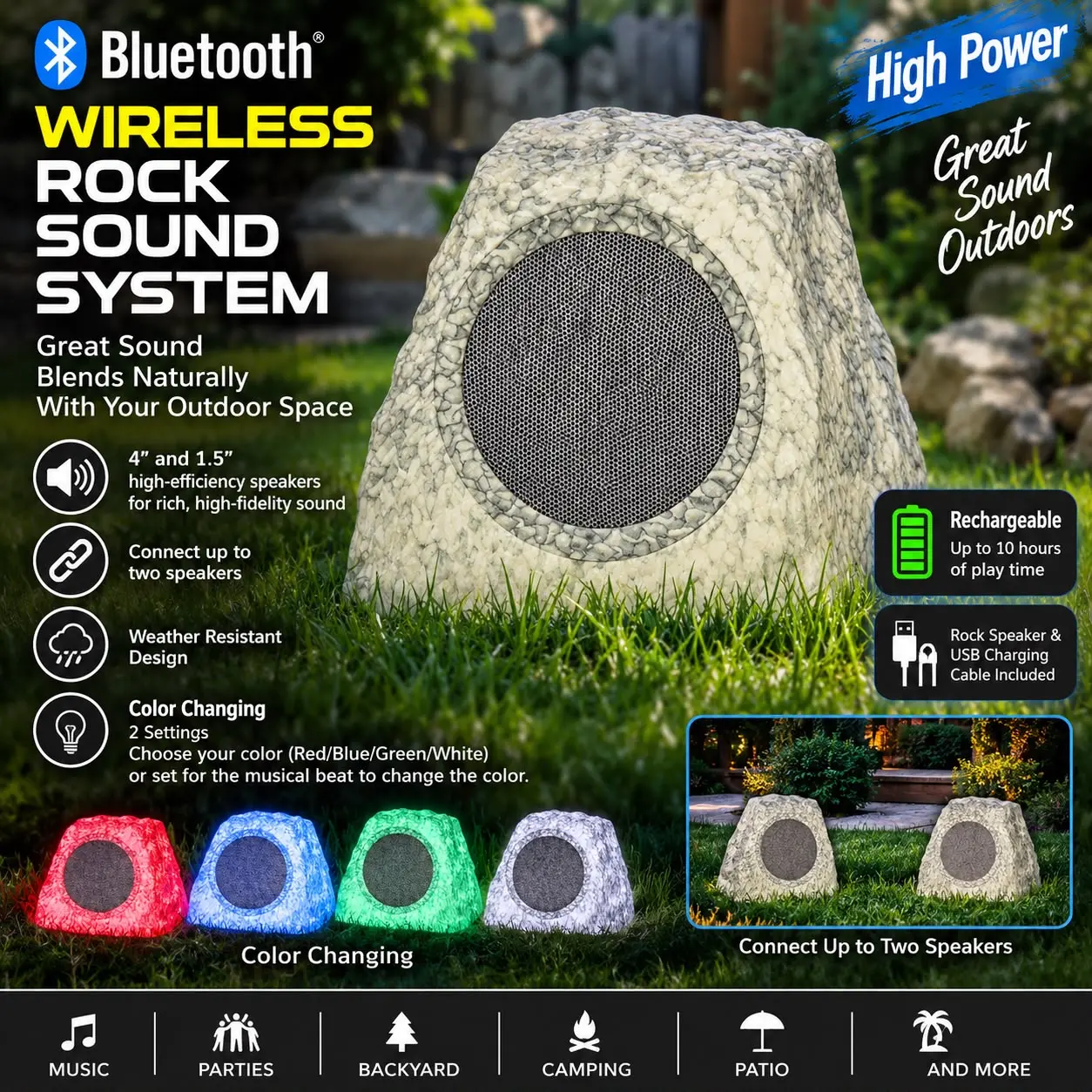 wireless bluetooth rock sound system