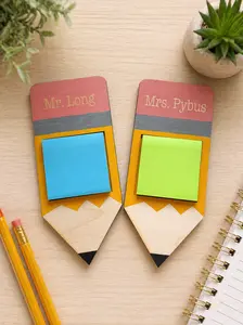 Custom Pencil-Shaped Post-it Note Holder