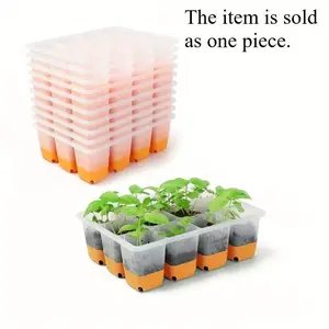 1pc, Seed Starter Tray 12 Cells Seed Starter Kit Reusable Silicone Seedling Starter Trays Base Greenhouse Germination Tray Kit Plant Labels And Garden Tools Indoor Grow Set For Seeds Growing Starting