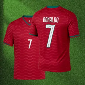 2526 Home Red No. 7 Cristiano Ronaldo Short Long Sleeve Jersey Soccer Jerseys