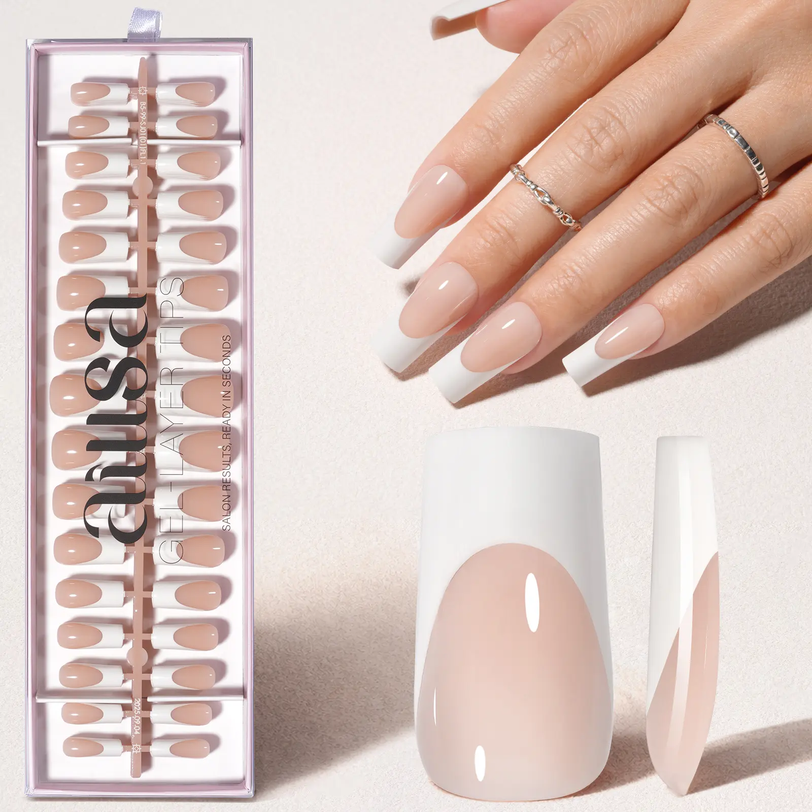 Milky Nude | Glossy Finish - Medium Square