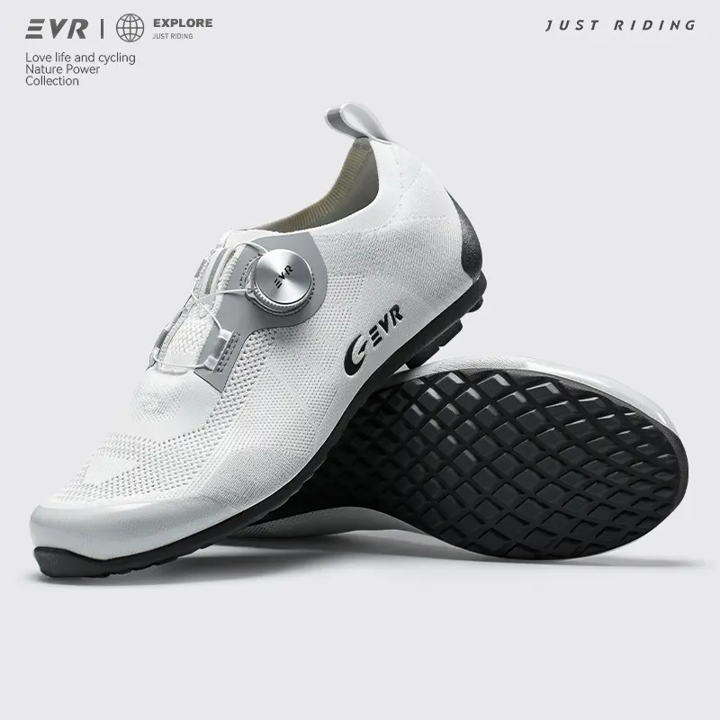 EVR Shadowless Sporty Cycling Shoes - TPU Construction, Lightweight, Breathable, Antibacterial, Non-Slip, Dynamic, Unisex for Mountain, Road Flat Pedals (Model S03)