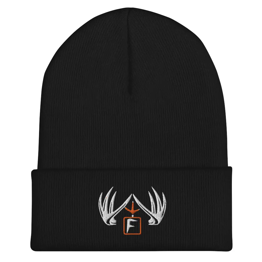 Antler & Turkey Track Cuffed Beanie
