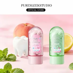 KOJEK Portable Solid Toothpaste, Fluoride-Free Gentle Formula, Eco-Friendly Biodegradable Zero Waste, Long-Lasting Fresh Breath Ideal for Travel Camping Office & Daily Family Use