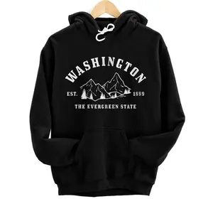 Washington Evergreen State Hiking Nature PNW Hiker Vintage  Hoodie, Sweatshirt, T-Shirt