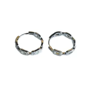 Arracadas diseño Paper clip. Plata Italiana 925