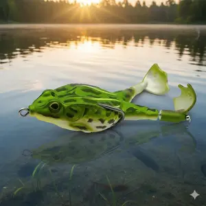 Floating Frog Lure 9cm 13.7g Realistic Swimming Action Weedless Topwater Bass Fishing Soft Bait Panfish Carp Tackle 1pc or 2pc Pack