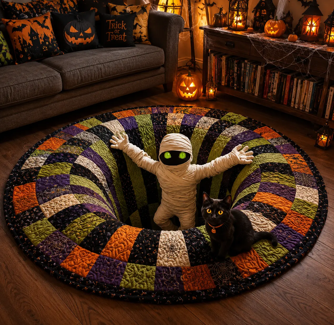3D Vortex Illusion Rug Vertigo Optical Illusion Carpet Pink Fluffy Shaggy Rug Trippy Room Decor Aesthetic Area Rugs for Living Room Bedroom Dorm Anti-Slip Large Carpet Halloween Christmas Decorations Gifts Illusionary Rug