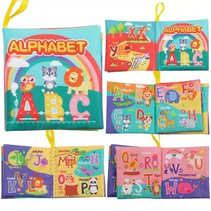 Early Education Interactive Crinkle Cloth Book, 1 Count 3D Cartoon Animal Design Sensory Toys, Interactive Educational Toys, Preschool Busy Book, Preschool Learning Book