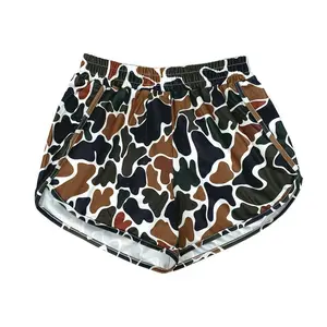 Women's Camouflage Shorts Kwp002 - Versatile Chiffon Fabric, Comfortable Fit, Machine Washable, Trendy Camo Pattern for Everyday Wear, Fitted Bottom, Womenswear