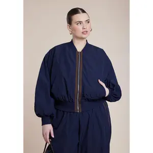 ELOQUII Women's Plus Size Nylon Track Jacket