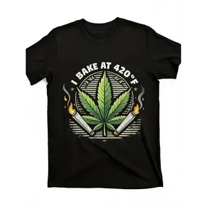 Timeless 420 Men's T Shirt Featuring Leaf Smoke Design Breathable Crewneck Ideal for Casual Wear 420 Events and Cannabis Culture Fashion