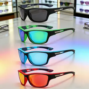 4-Pack Polarized Sports Sunglasses for Men & Women, Vintage Special-Shaped Outdoor Eyewear with UV400 Protection, Ideal for Cycling, Climbing, Skiing, Fishing & Driving