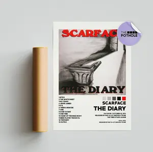 Scarface Posters / The Diary Poster / Scarface, The Diary / Album Cover Poster / Tracklist Poster, Custom Poster