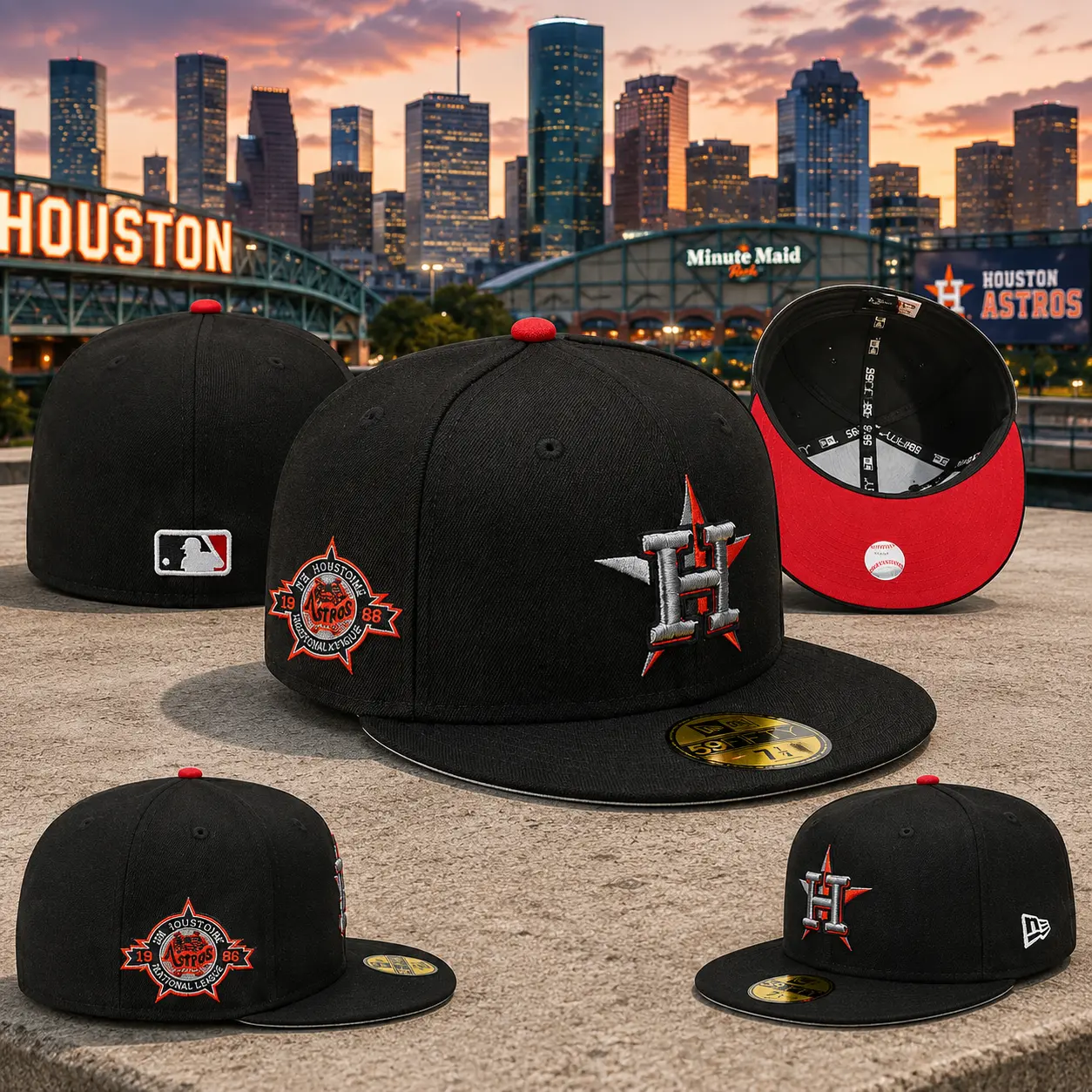 2026 New Era Houston Astros Flat Brim Embroidered Baseball Hat