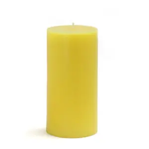 212 MAIN 3x6 in. Hand-Poured Citronella Pillar Candle, Yellow, Outdoor Decoration for Camping & Hiking Lights & Lanterns (55 Hours Burn Time), Multi-Day Candles