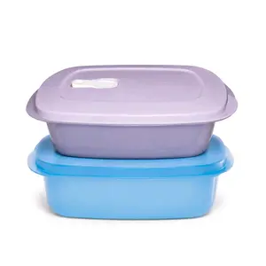 Tupperware Duo Microflash 1L - Microwave Safe Food Storage Containers with Lids - Durable  Clean High Temperature Resistant