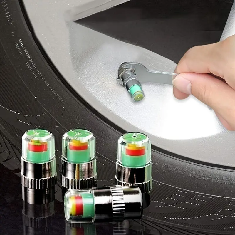Car Tire Valve Stem Cap, High Precision Tire Pressure Monitoring Cap, Tire Pressure Testing Cap, Car Tire Repair & Fitting Tool