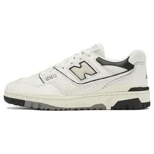 New Balance 550 'Sea Salt' Sneaker Shoe - Retro 80s Style, Round Toe, Laces, All Seasons, Comfortable & Stylish, Neutral Colorway, Running & Walking Shoes for Boys