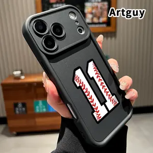 Phone Case for iPhone 17 Pro Max 16 Plus 15 14 13 12 11 Air E Baseball - Number Eleven Drop Protection Shockproof Soft Silicone smartphone Cover