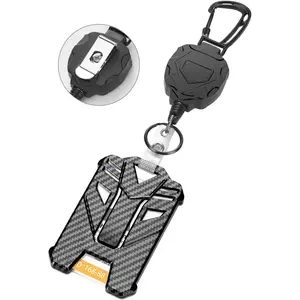 Retractable Badge Holder, 31.5" Heavy Duty Badge Reels with  ID Card Holder, Vertical Id Holder with  (1)