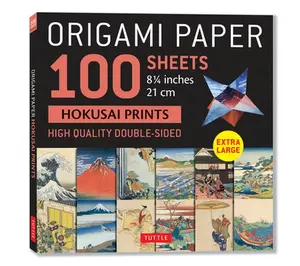 Origami Paper 100 Sheets Hokusai Prints 8 1/4 (21 CM): Extra Large Double-Sided Origami Sheets Printed with 12 Different Prints (Instructions for 5 Pr -- Tuttle Studio, General Merchandise