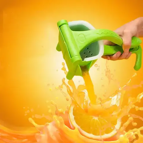 Manual Aluminium Fruit Vegetable Juicer - Portable Sturdy ABS Juicer with Detachable Head, Smooth Juicing Fruits, Max Juice Yield for Lemon, Orange, Manual Press Kitchen Utensil