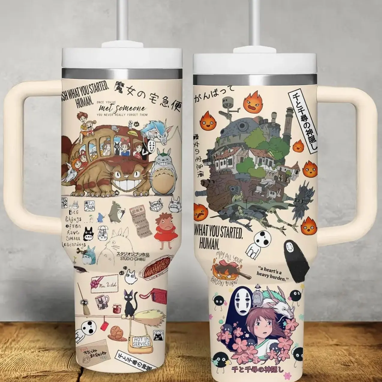 Ghibli Studio Tumbler, Totoro Tumbler, Custom Anime Tumbler, Anime Tumbler