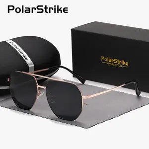 PolarStrike unisex stylish full-frame polarized sunglasses for outdoor activities, polygonal design, UV400