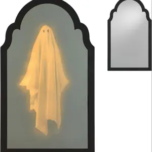 Holographic Ghost Mirror for Halloween Decorations, Indoor Outdoor Decoration, Perfect for Autumn Harvest Celebrations & Events