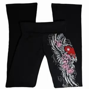Deadly love foldover flared leggings