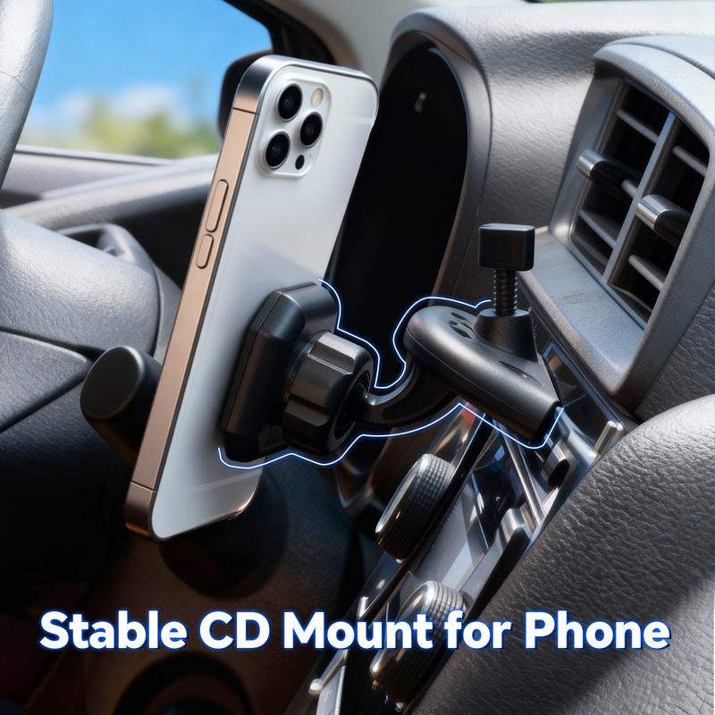 【PASLDA】 Magnetic CD Slot Car Mount for CarPlay Screens 7-inch Monitors & Phones High-Magnetism Anti-Shake Secure Mount with Anti-Slip Pads TikTokShopBlackFriday
