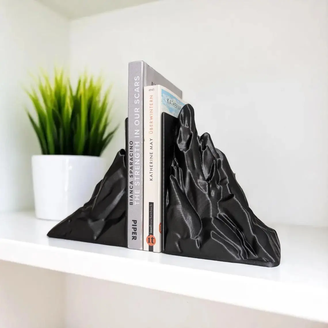 Minimalist Mountain Bookends