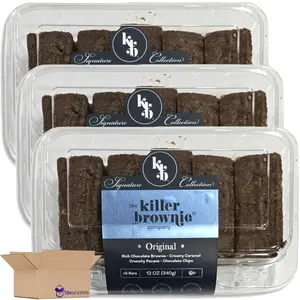 Killer Brownie Caramel Pecan Brownie Bars | 5 Count | 3 Pack (15 Total Brownie Bars)