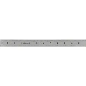 Mitutoyo 300mm Steel Rule - 12in Length, Steel Construction, for Office Stationery & School Educational Supplies