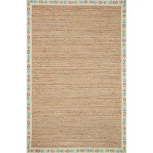 Rifle Paper Co. x Loloi Costa COS-02 Natural Cream Contemporary Braided Rug