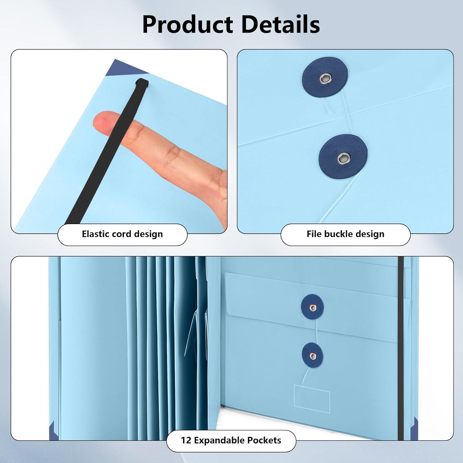 Manila Accordion File Organizer Document Folder for Passports Birth Certificates Office Home Document Storage