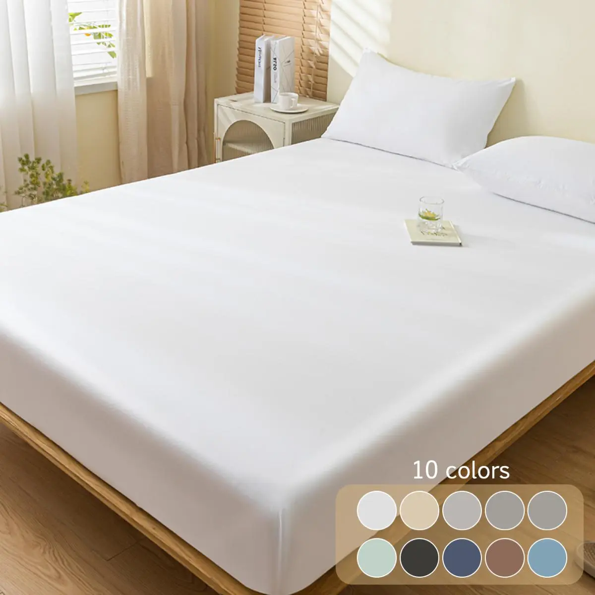 Solid Color Bedding Set, 2/3 Counts Including 1 Count Fitted Sheet & 1/2 Counts Pillowcase, Soft Comfortable Polyester Bedding Set for Bedroom, Guest Room, Apartment, School, Soft Comfy Bedding, Bed Sheets Set
