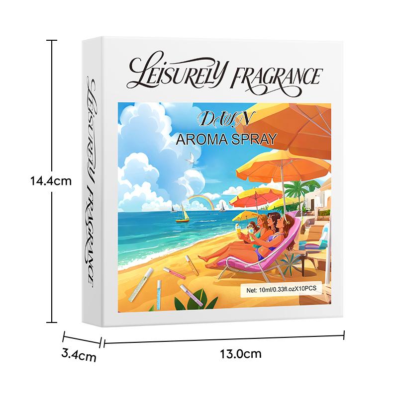 Limited Edition Summer Brazilian Perfume Spray Set, Elegant Perfume Mist, Floral & Fruity Scents, Fragrance Sprays, 10 Bottles, Natural Fresh Scent, Ideal for Travel, Home, Office Use, Multi-Vial Fragrance Sets, Set Fragrance Sets