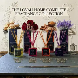 Lovali Home reed diffuser Lovali Home Fragrance,  1.7fl.oz/50ml each, four different scents, 1.7fl.oz/50ml each, Vanilla/Lanvender/Rose/Cinnamon Sugar