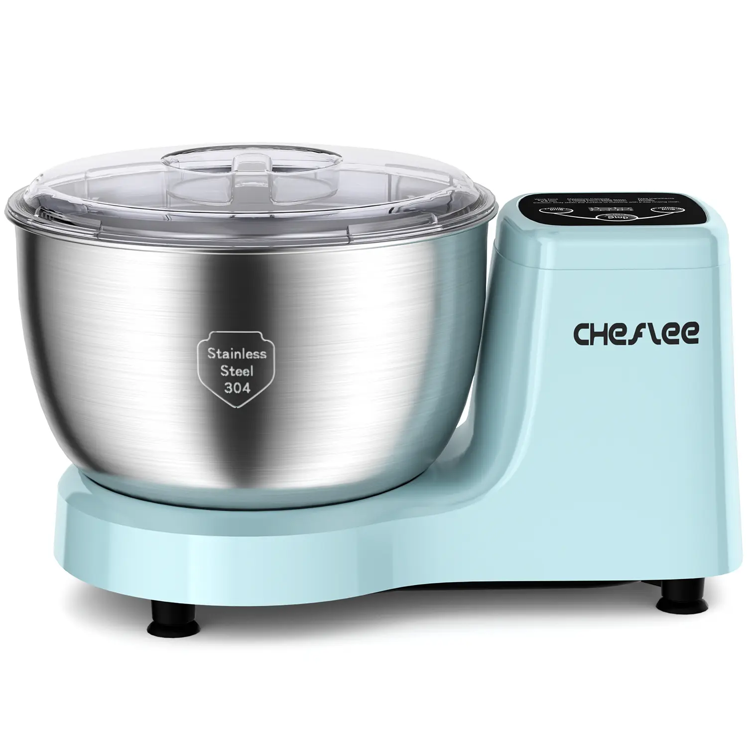 Electric Dough Maker, 5.5QT Smart Timing Dough Kneading Machine with Constant‑Temperature Fermentation, 3‑in‑1 Knead/Rest/Ferment Dough Machine, 304 Stainless Steel Bowl Home Dough Mixer for Bread, Pizza, Dumplings, Cookies