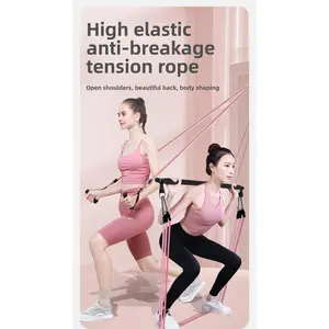 flexibility exercise Tension rope Household fitness elastic belt Female elastic rope High pull-down training Open shoulder training Back artifact Sports equipment