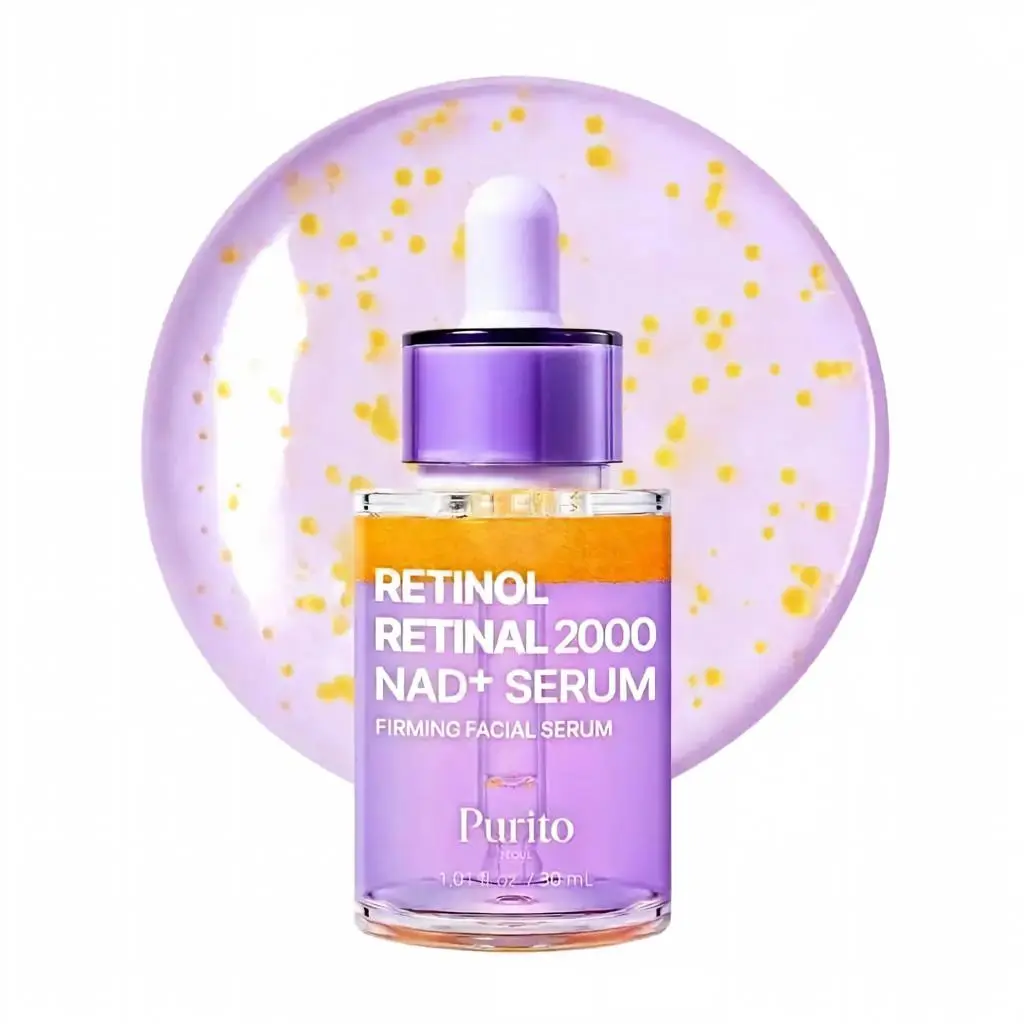 purito Retinol 0.1% + Retinal 0.1% Anti-Aging Facial Serum | for Wrinkles, Fine Lines & Firmer Skin | Dual Retinoids with NAD+, Improve Elasticity & Skin Texture | Korean Skincare