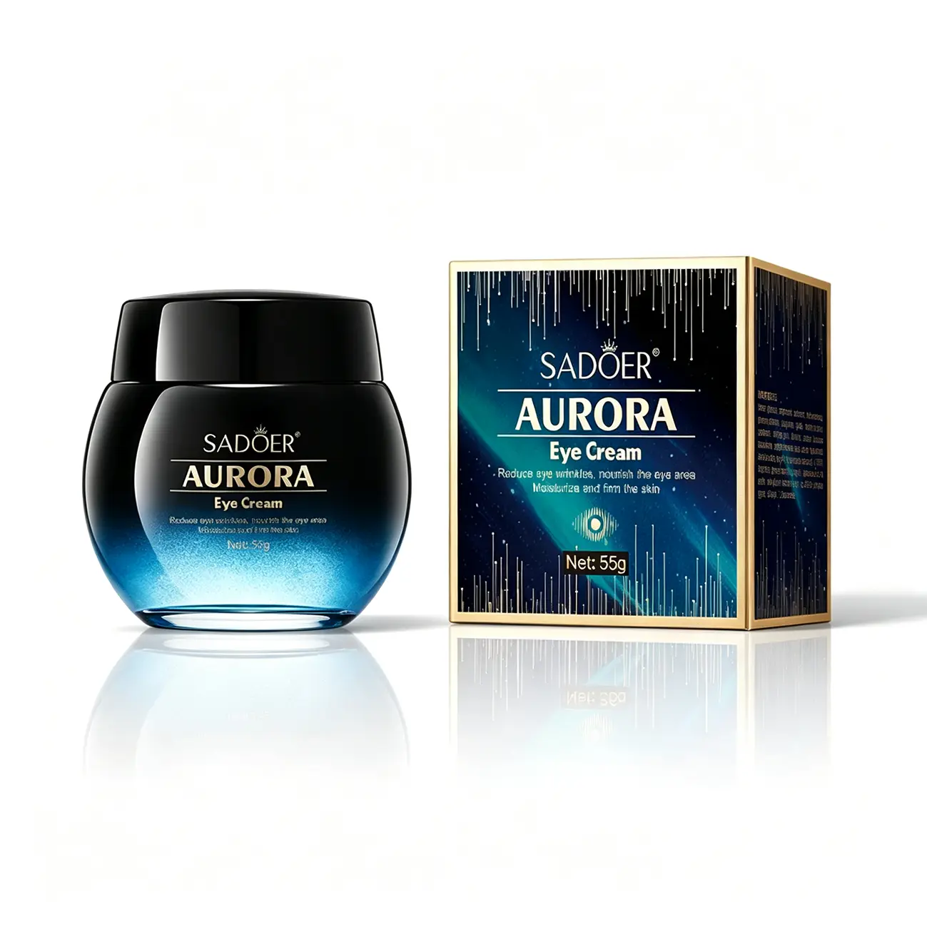 Anti wrinkle and moisturizing Aurora eye cream, tightens the skin, reduces fine lines, refreshing and non greasy, long-lasting and smooth, suitable for both men and women