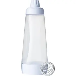 Pancake Batter Dispenser and Mixer – Value Pack with Blender Ball, 4.5 Cup Reusable Plastic Silicone Bottle, Easy Pour Spout for Pancakes Waffles Muffins Cupcakes, No-Lumps Even Mixing, Spring Kitchen Gadgets Gift for Mom Baker