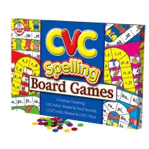 212 MAIN Small Animal CVC Spelling Board Game - Heavy Cardboard Pet Toy with Letter Sound, Phonics Fun for Interactive Play