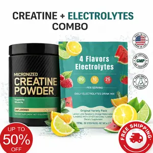 Peeshlita Hydration & Creatine Bundle - Sugar Free Electrolytes, Pure Creatine for Energy & Muscle Recovery, 80 Total Servings, Fitness Gift