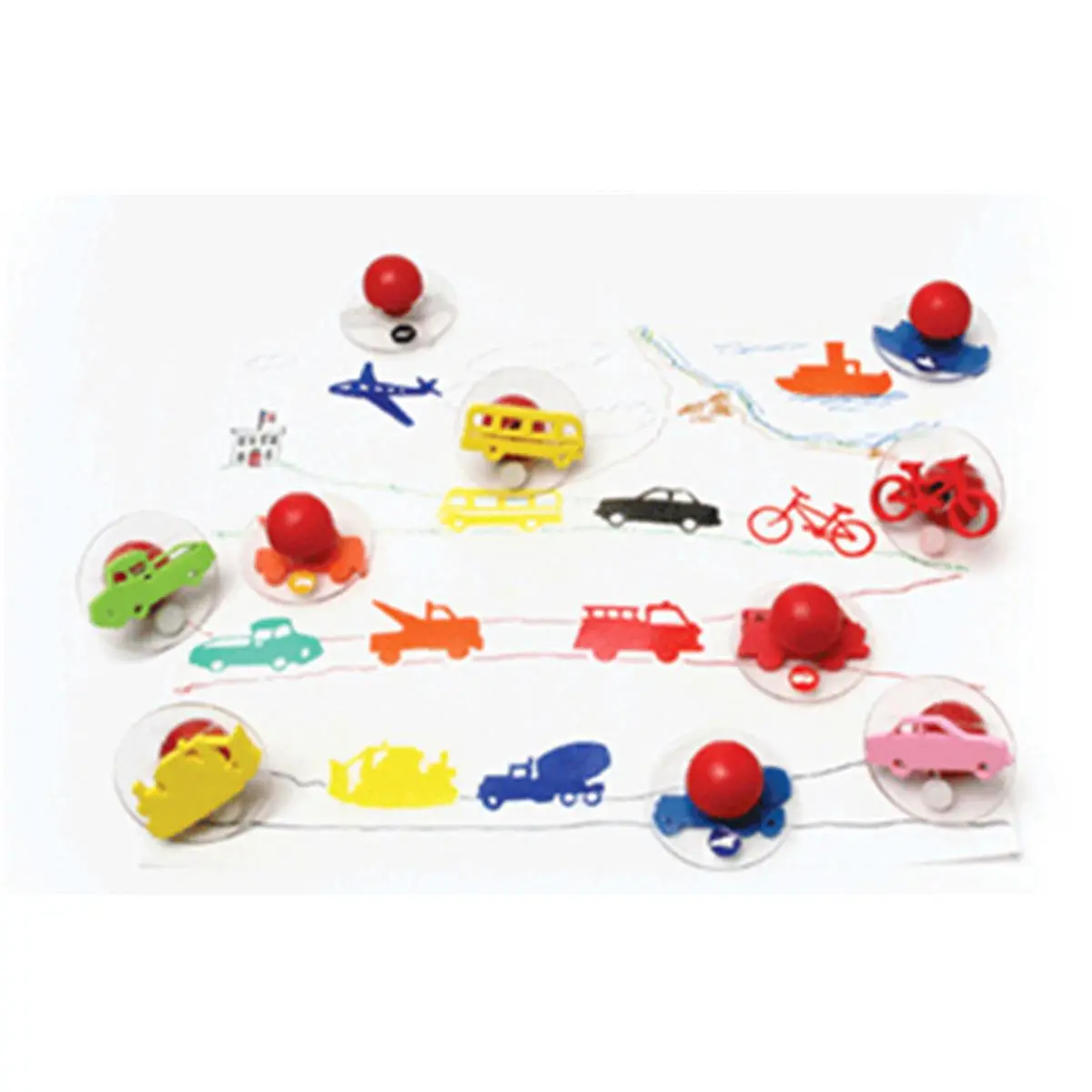 212 MAIN Ready2Learn Giant Transportation 1-Stamp Set - Toddler-Size Circular Airplane, DIY Specialty Supply, Creative Play Toy